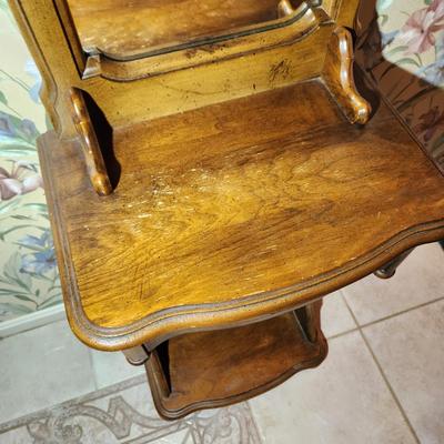 Mirrored Hall Tree with Drawer 18x12x74