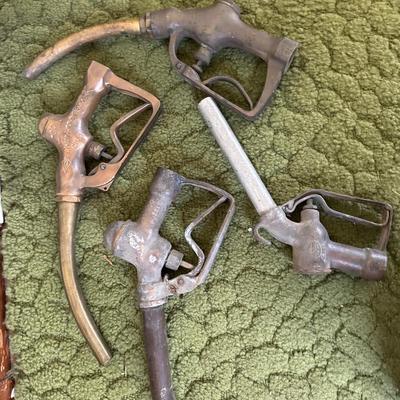 Vintage gas pump nozzles