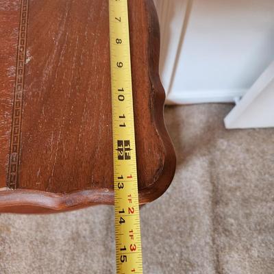 Wood Side table 21x14x26
