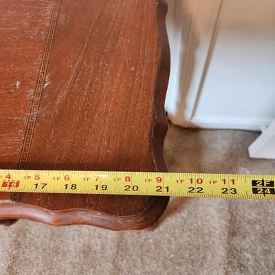 Wood Side table 21x14x26