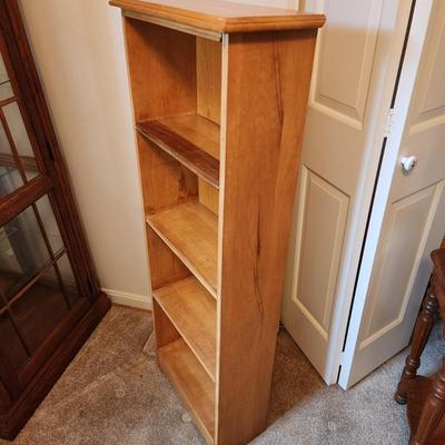 Solid Wood Tall Bookshelf 19x9x50