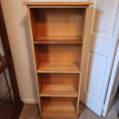 Solid Wood Tall Bookshelf 19x9x50