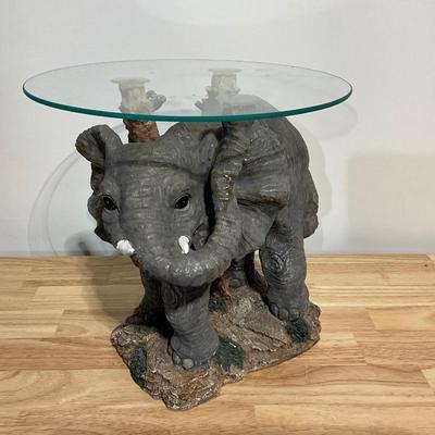 Elephant Glass Top Stand