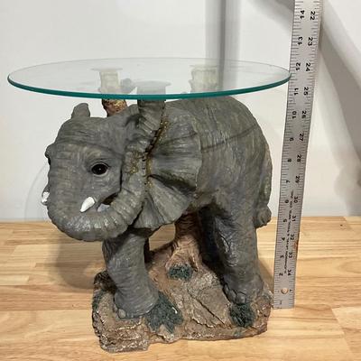 Elephant Glass Top Stand