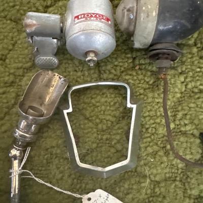 Small box of tools and vintage automotive tools