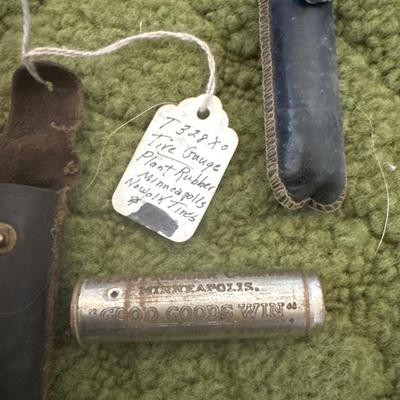 Small box of tools and vintage automotive tools