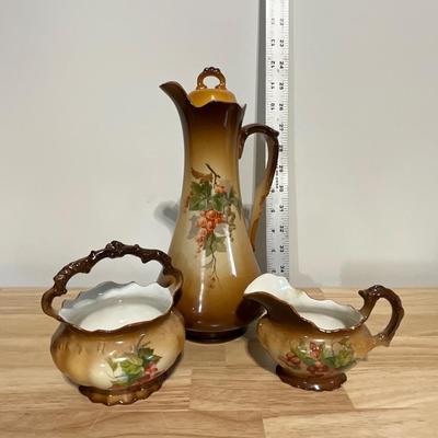 Vintage Homer Laughlin(1900’s) Pitcher, sugar, cream set