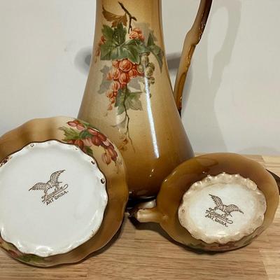 Vintage Homer Laughlin(1900’s) Pitcher, sugar, cream set