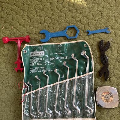 Wrenches, and 100 foot tape measure