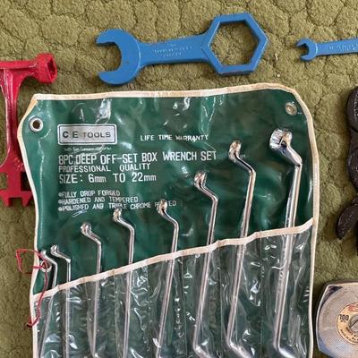 Wrenches, and 100 foot tape measure