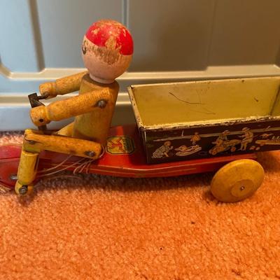 Vintage Hustler toy pull bike