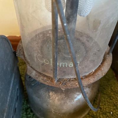 Vintage Coleman lantern with lunch box
