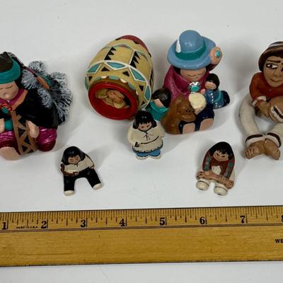 Figurine Lot Native American Indians some Sandy Whitefeather