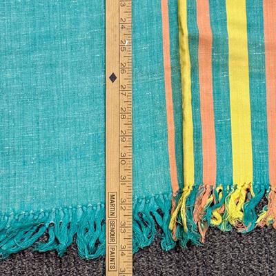 Vintage Hand Woven Mexican Linen tablecloth and napkins