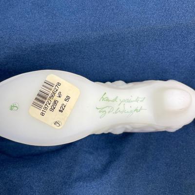 Vintage Frosted Glass and Imperial Porcelain Shoes