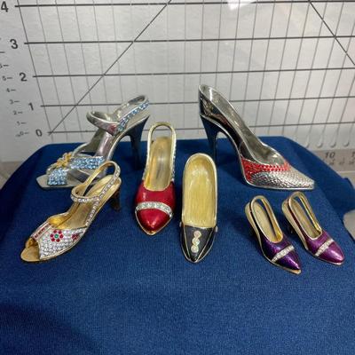 7 Miniature Metal Shoes