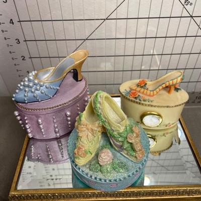 3 Shoe Trinket Boxes