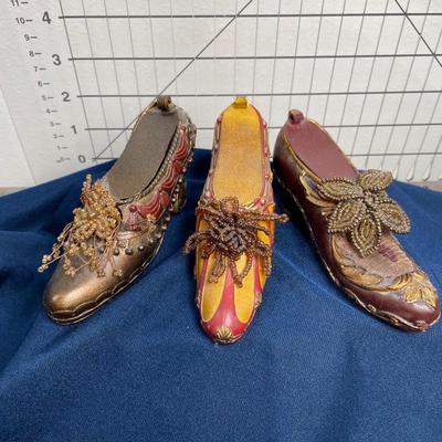 Beaded Shoe Trinket boxes