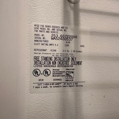 KENMORE UPRIGHT FREEZER