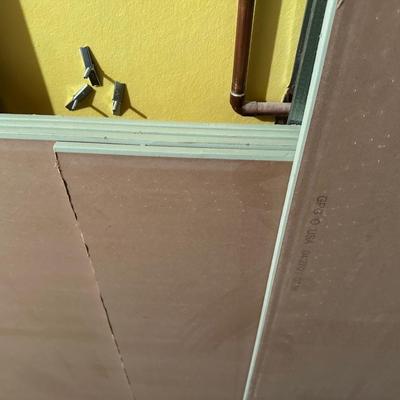3 FULL SHEETS OF GREEN BOARD SHEETROCK W/MOLD GUARD