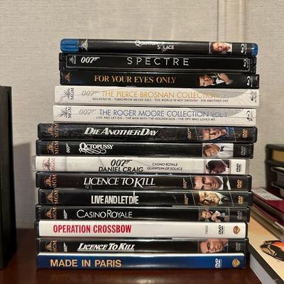 JAMES BOND MOVIES ON DVD AND COFFEE TABLE BOOKS