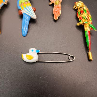 FOR THE BIRDS, BROOCHES AND PINS