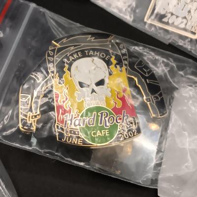 HARD ROCK CAFE WATCH AND PINS PLUS SEVERAL OTHER PINS
