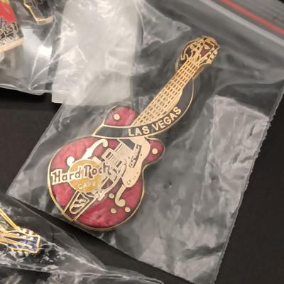 HARD ROCK CAFE WATCH AND PINS PLUS SEVERAL OTHER PINS