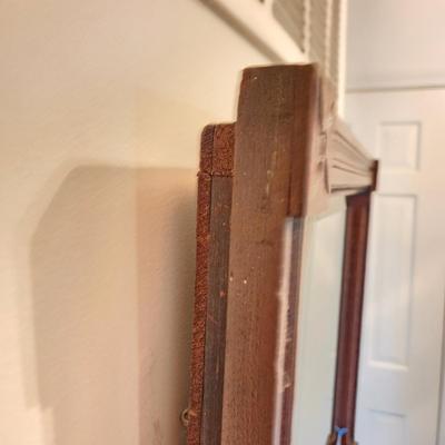 Heavy Wood Framed Beveled Mirror 23x21