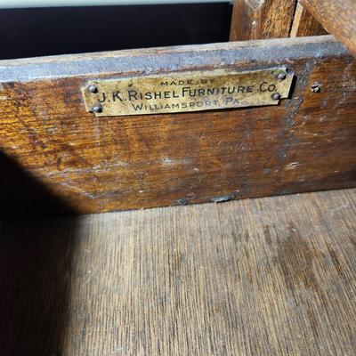 Vintage Wood Secretary Desk by J.K. Rishel Williamsport PA