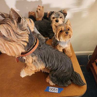 Lot of Yorkshire Terrier Dog Figurines Sandicast and others