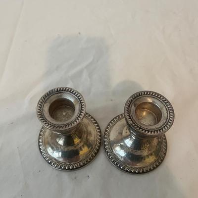Duchin Sterling Candleholders & Silverplate Array (B2-MG)