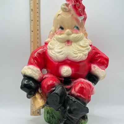 LOT 191L: Vintage Chalkware Santa Claus Coin Bank