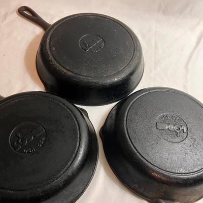 Three Lodge Cast Iron Pans (K-RG)
