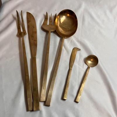 12 Person Thailand Brass Flatware (K-RG)
