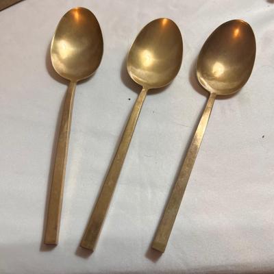 12 Person Thailand Brass Flatware (K-RG)