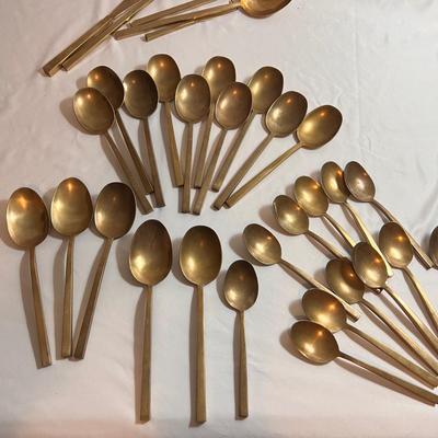 12 Person Thailand Brass Flatware (K-RG)