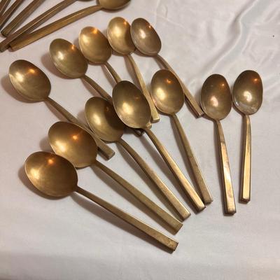 12 Person Thailand Brass Flatware (K-RG)