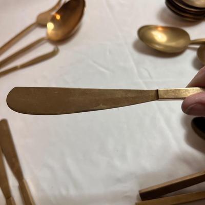 12 Person Thailand Brass Flatware (K-RG)