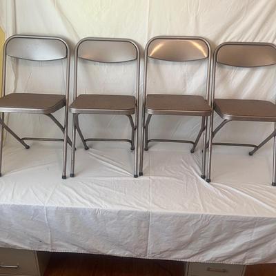 Four Samsonite Folding Metal Chairs (B2-MG)