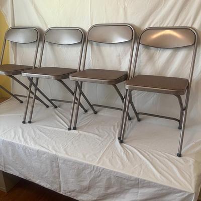 Four Samsonite Folding Metal Chairs (B2-MG)