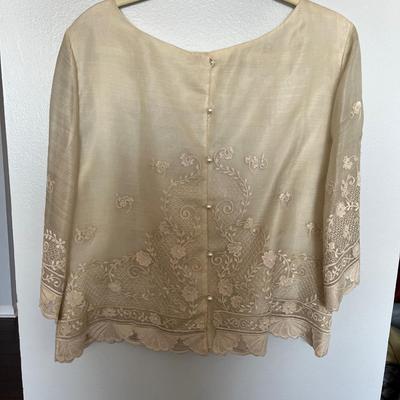 Linen and Silk Evening Gown by Raffaella, size 12