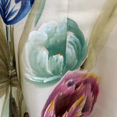 Handpainted Linen and Silk Evening Gown by Raffaella