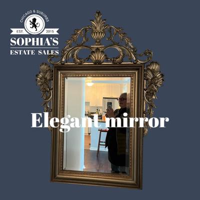 Elegant Silver Gilt Mirror