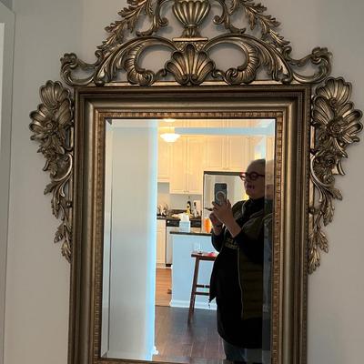 Elegant Silver Gilt Mirror