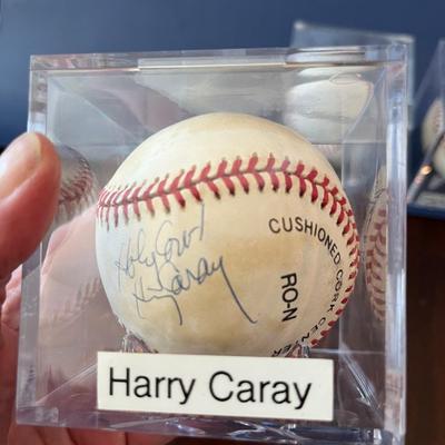 3 Signed Baseballs, Chicago Cubs, Caray, Santo and Zambrano