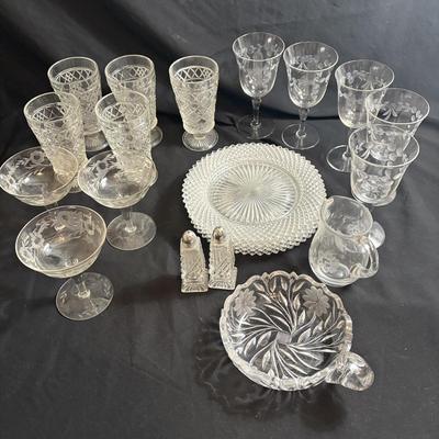 Pressed Glass Dinnerware (K-ES)