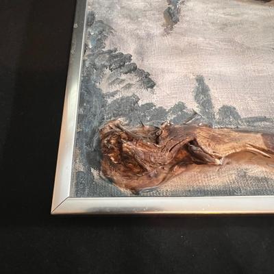 Signed 3D Nature Art & Slab Built Pottery Candle Holder (LR-RG)