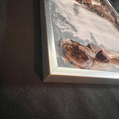 Signed 3D Nature Art & Slab Built Pottery Candle Holder (LR-RG)