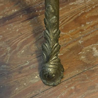 Ornate Brass and Marble Table (LR-ES)